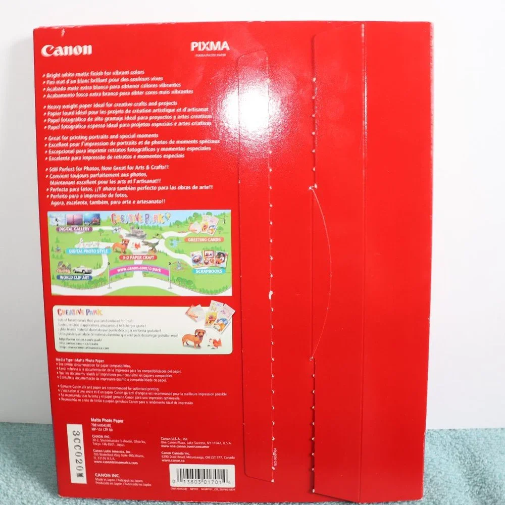 Canon Pixma Matte Photo Paper 50 Sheets 8.5x11New Open Box